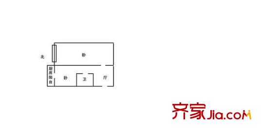 松研小區(qū) 1室 戶型圖