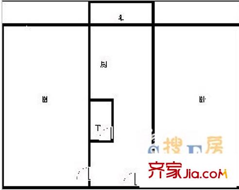 華山小區(qū) 2室 戶型圖