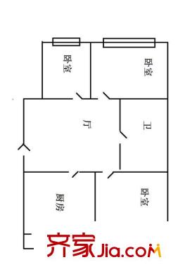 香藝居3室1廳1衛(wèi)1廚