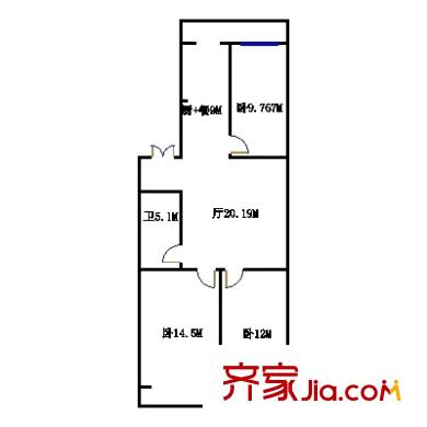 華山小區(qū) 3室 戶型圖