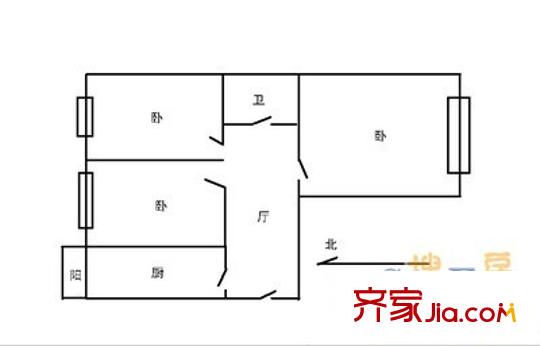 增福小區(qū)3室1廳1衛(wèi)1廚