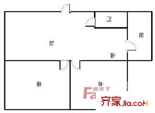 熱電廠家屬樓2室1廳1衛(wèi)1廚