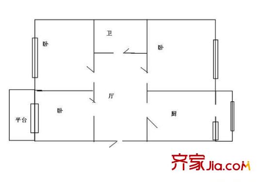 消防胡同小區(qū)戶型圖消防胡同 3室 戶型圖 3室1廳1衛(wèi)1廚