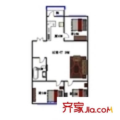 華山小區(qū) 3室 戶型圖