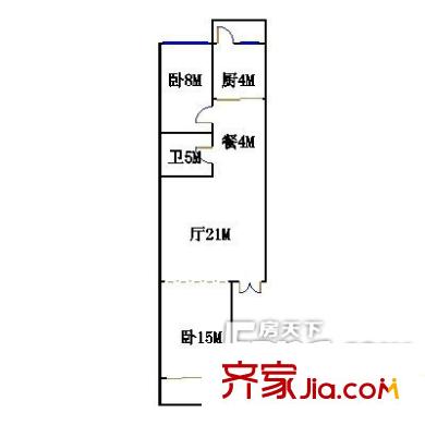 農(nóng)墾小區(qū)戶型圖11 2室1廳1衛(wèi)1廚