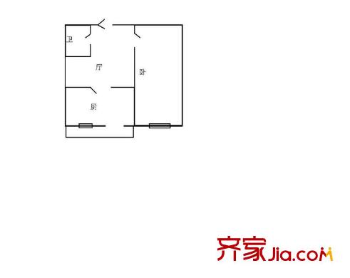 林興小區(qū)戶型圖3 1室1廳1衛(wèi)1廚