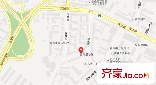 哈量小區(qū)交通圖 