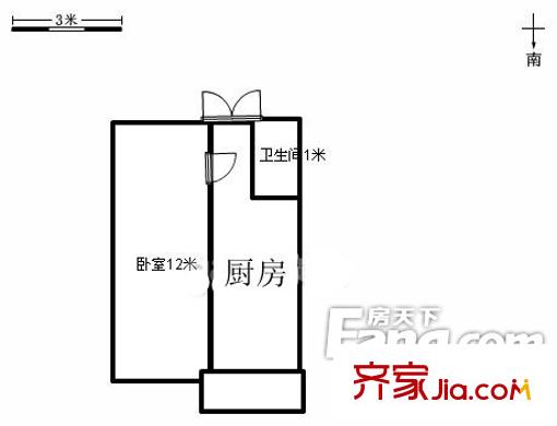 西橋住宅小區(qū)戶型圖西橋小區(qū) 戶型圖 1室1廳1衛(wèi)1廚