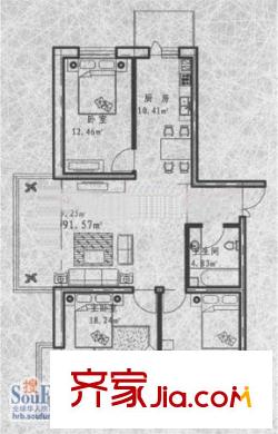 佳和遠景戶型圖戶型圖 3室1廳1衛(wèi)1廚