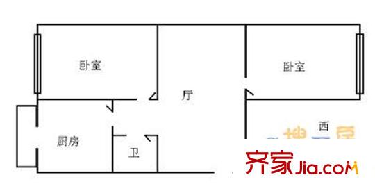 消防胡同小區(qū)戶型圖消防胡同 2室 戶型圖 2室1廳1衛(wèi)1廚