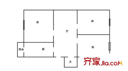 花場小區(qū) 3室 戶型圖