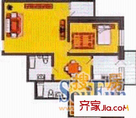 龍之港小區(qū)戶型圖3室2廳2衛(wèi)1廚
