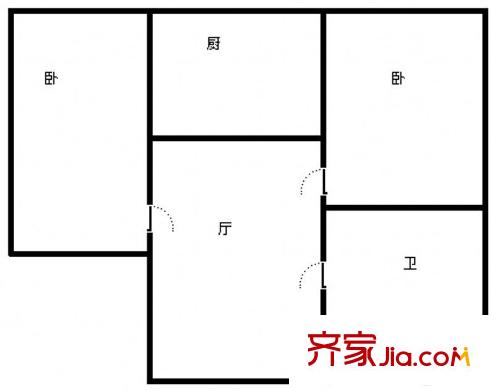 文君花園 2室 戶型圖
