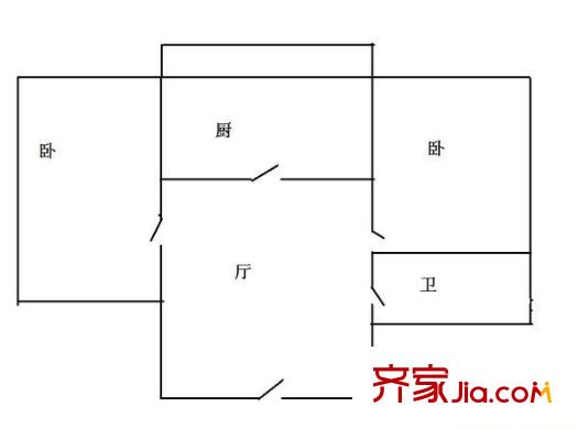 文君花園 2室 戶型圖