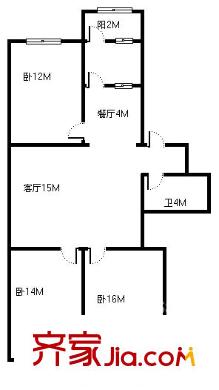 農(nóng)墾小區(qū)戶型圖12 3室1廳1衛(wèi)1廚