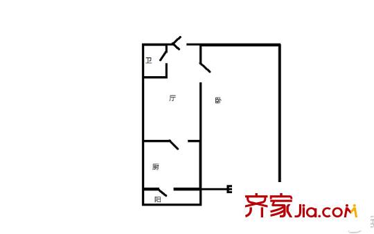林興小區(qū)戶型圖1 1室1廳1衛(wèi)1廚