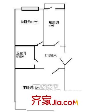 西橋住宅小區(qū)戶型圖西橋小區(qū) 戶型圖 2室1廳1衛(wèi)1廚