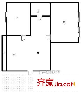 西橋住宅小區(qū)戶型圖西橋小區(qū) 戶型圖 2室1廳1衛(wèi)1廚