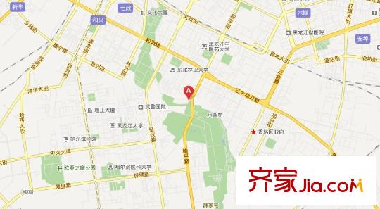 花卉小區(qū)交通圖哈爾濱  