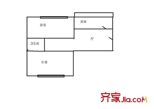 民生小區(qū) 2室1廳1衛(wèi)1廚
