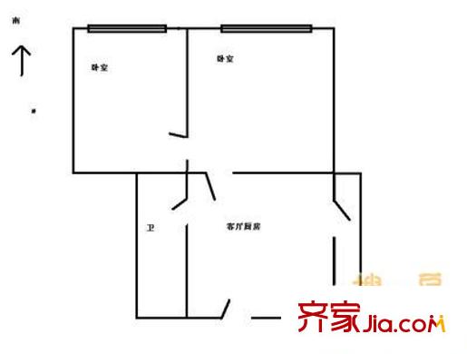 比樂(lè)小區(qū) 1室 戶型圖