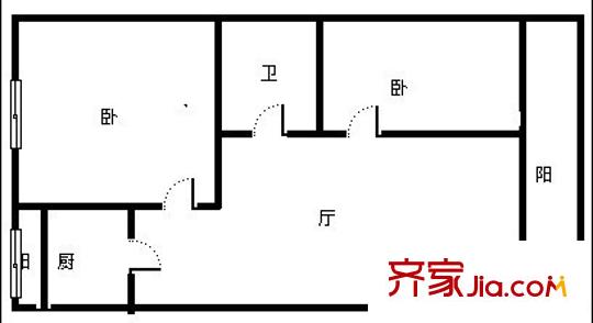 軸承名苑2室1廳1衛(wèi)1廚