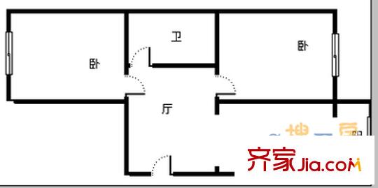 郵電小區(qū) 2室 戶型圖
