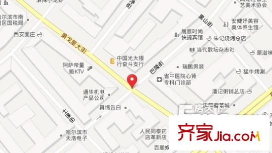 果戈里大街小區(qū)交通圖哈爾濱  