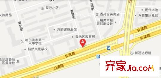 香茗小區(qū)交通圖哈爾濱  