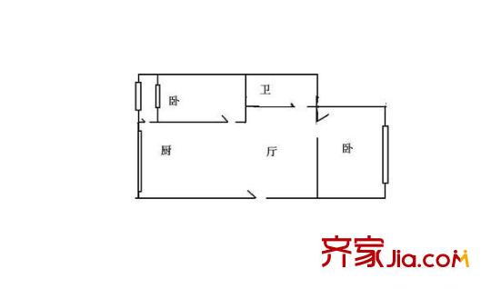 文君花園 2室 戶型圖