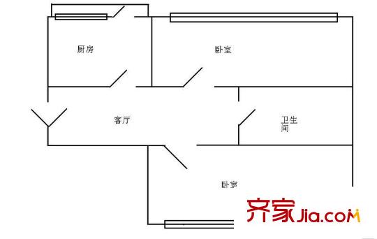 民生小區(qū) 2室1廳1衛(wèi)1廚