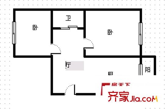 軸承名苑 2室 戶型圖