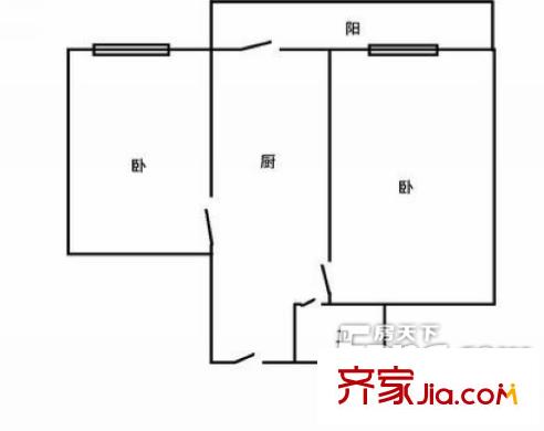 軸承名苑2室1廳1衛(wèi)1廚