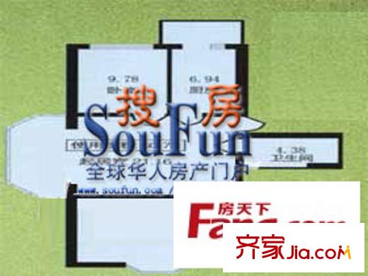 森林人家戶型圖戶型圖 1室1廳1衛(wèi)1廚