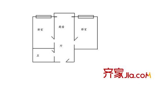 司徒街小區(qū) 2室 戶型圖
