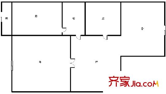 司徒街小區(qū) 2室 戶型圖
