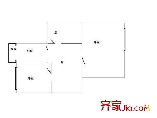 司徒街小區(qū) 2室 戶型圖