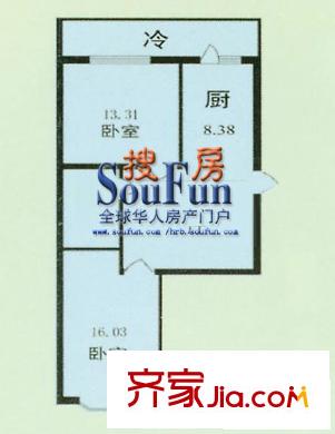 森林人家戶型圖戶型圖 2室1廳1衛(wèi)1廚