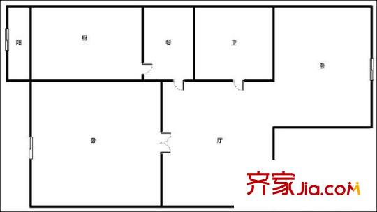 司徒街小區(qū) 2室 戶型圖