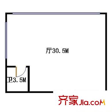 上和置地廣場(chǎng) 1室 戶型圖