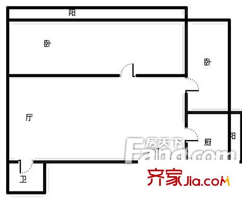 文政新區(qū)2室1廳1衛(wèi)1廚