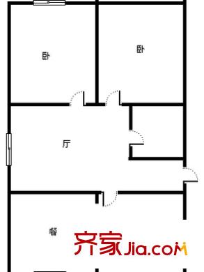 通站小區(qū) 2室 戶型圖