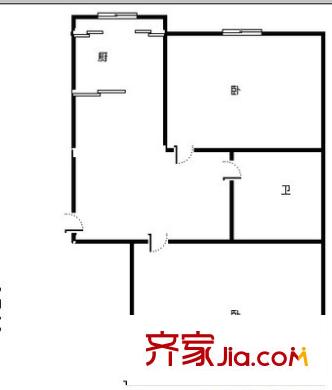 通站小區(qū) 2室 戶型圖