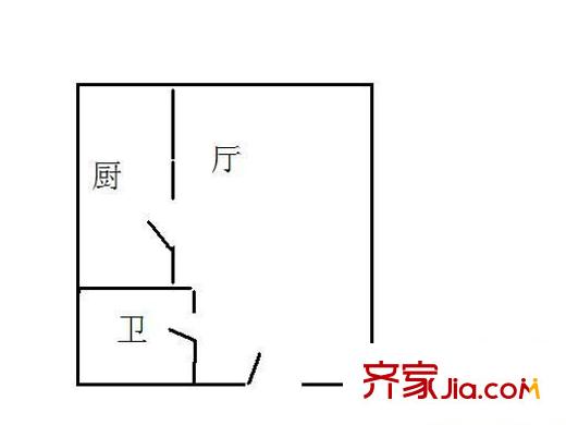 珠江嘉園 1室 戶型圖