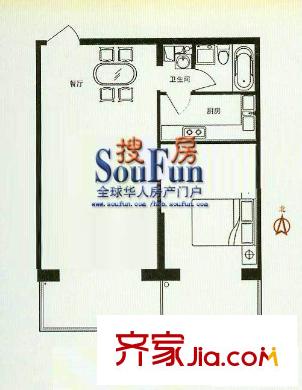 東濱廣場(chǎng)戶型圖戶型圖 1室1廳1衛(wèi)1廚
