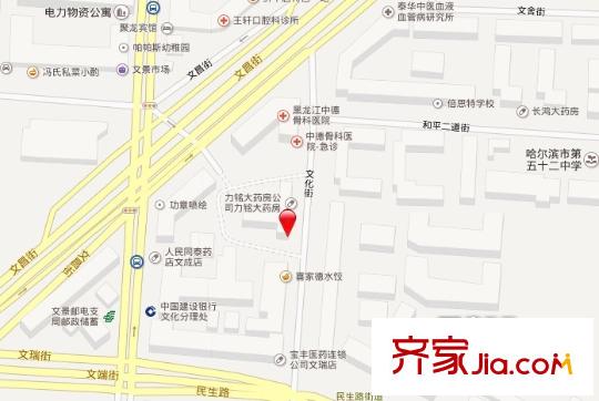 文化街86號(hào)小區(qū)交通圖哈爾濱  1
