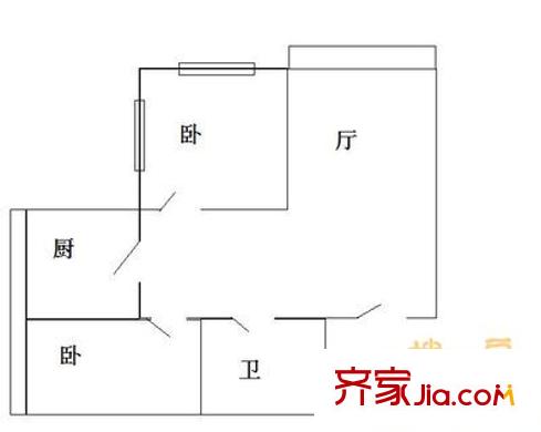學府名苑 2室 戶型圖