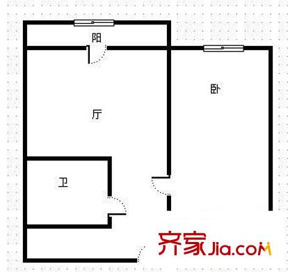 建成家園 1室 戶(hù)型圖