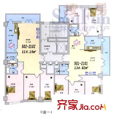 文化家園戶型圖4室1廳2衛(wèi)1廚