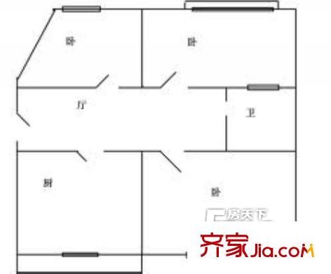 苗圃小區(qū)戶型圖戶型圖 3室1廳1衛(wèi)1廚